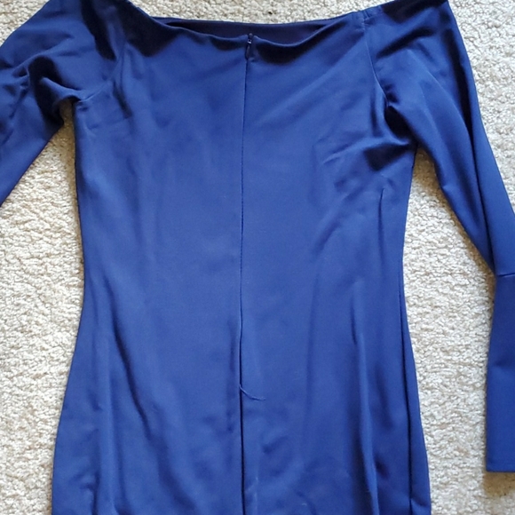 💙NAVY💙 Off Shoulder Bell Sleeve Dress - Picture 5 of 6